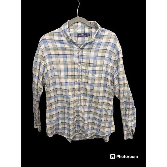Vineyard Vines Classic Fit  LONG Sleeve ‎ Button-Down Shirt Linen/Cotton - Picture 1 of 3